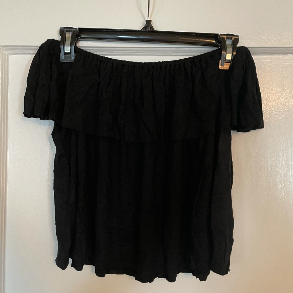 Off the shoulder black top